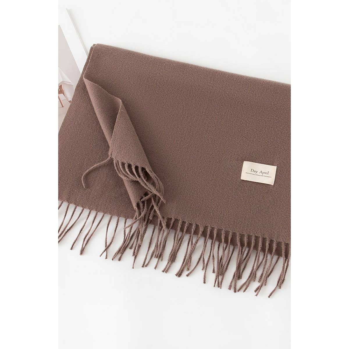 CWASC1482_SOLID COLOR MEDIUM-LENGTH WARM SCARF SHAWL NECK