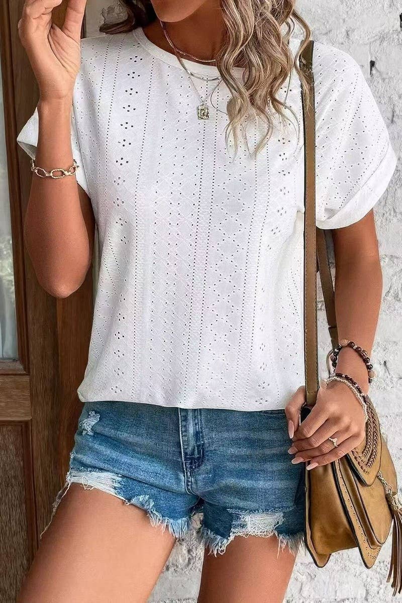 CWTTS1321_SUMMER NEW ROUND NECK LOOSE SHORT SLEEVE T-SHIRT