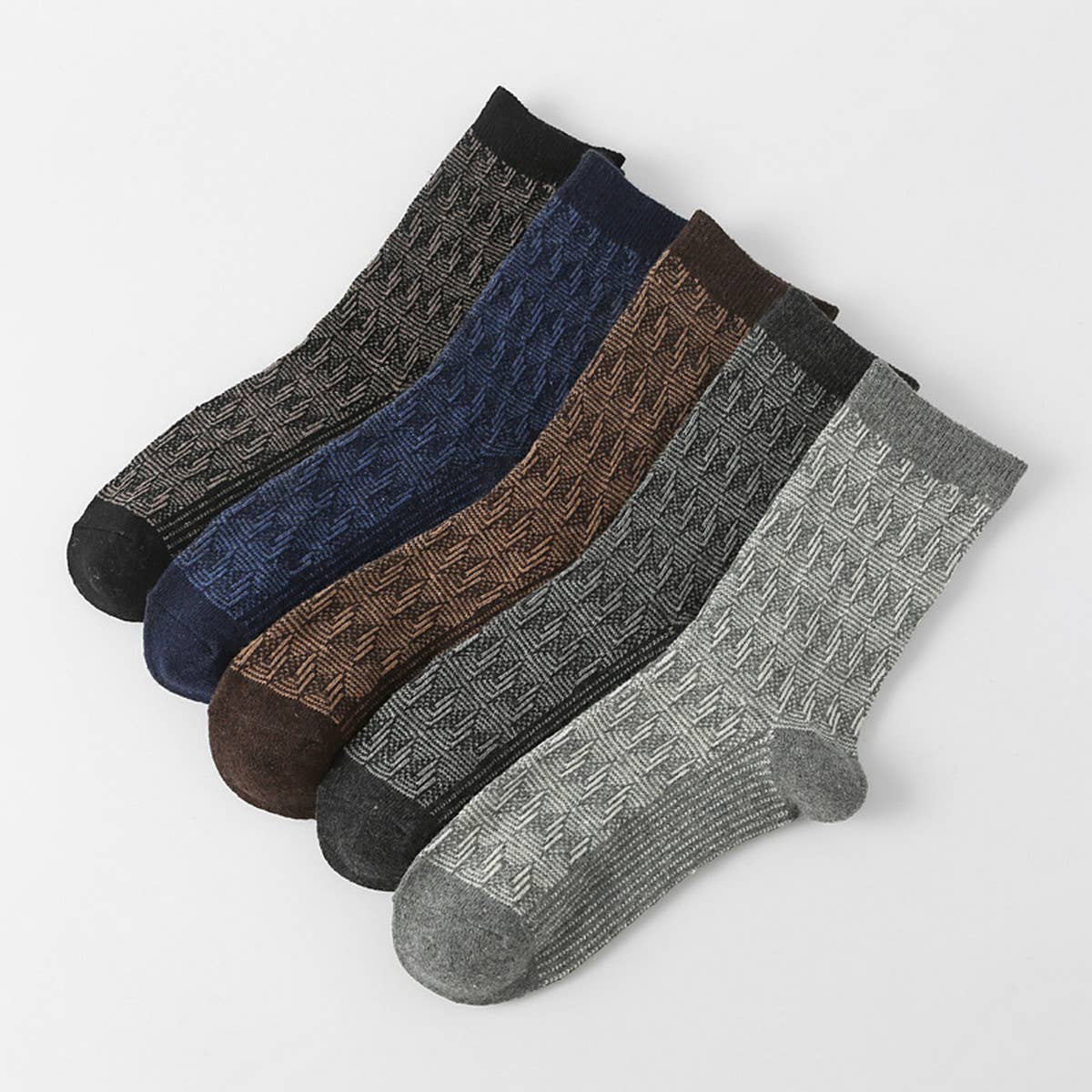 5 PAIRS OF CASUAL SIMPLE THICK WARM COTTON SOCKS_CWMS0687