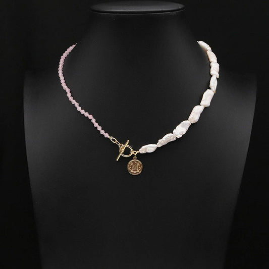 NICHE ALL-MATCH NATURAL FRESHWATER PEARL NECKLACE_CWAJE3847