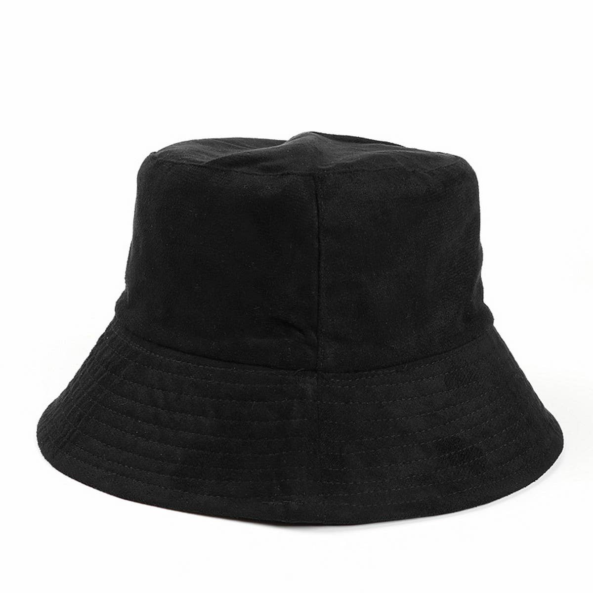 CWAH1524_SUEDE SOLID COLOR REVERSIBLE BUCKET HAT
