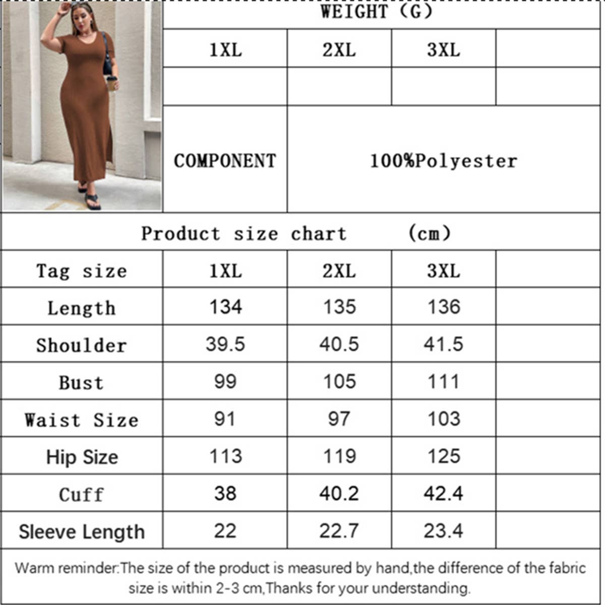 Elegant Waist-Slit Short Sleeve Bodycon Dress