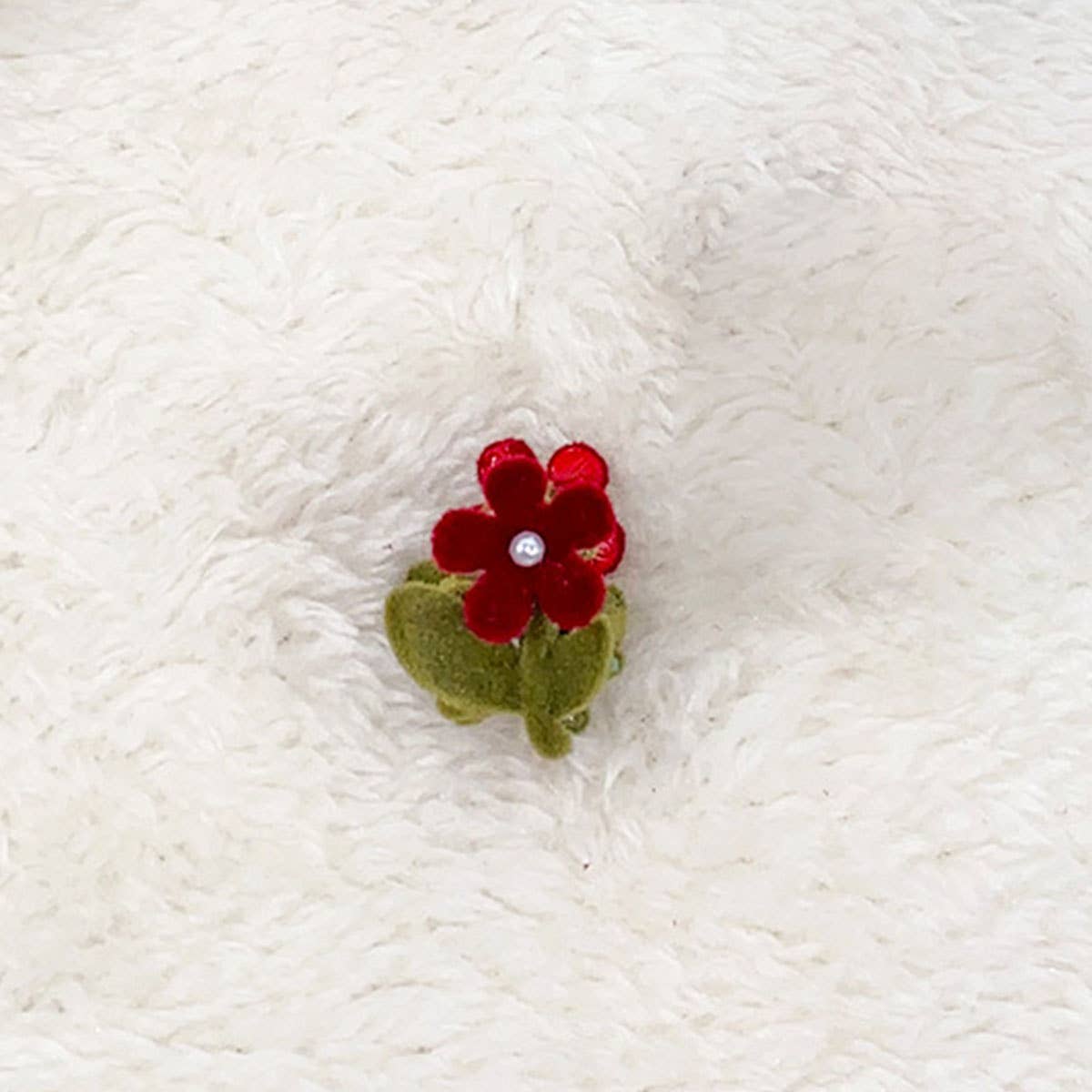 Alloy flocking tulip hairpin flower grab clip