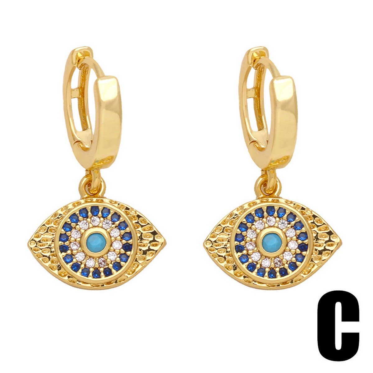 DEVIL'S EYE PENDANT EARRINGS