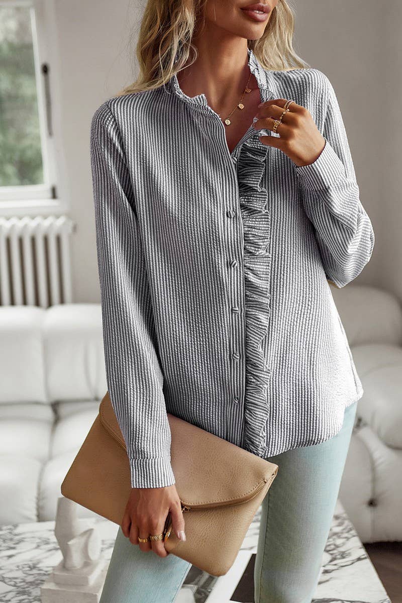 CWTBLL0789_STRIPED LONG SLEEVED BLOUSE