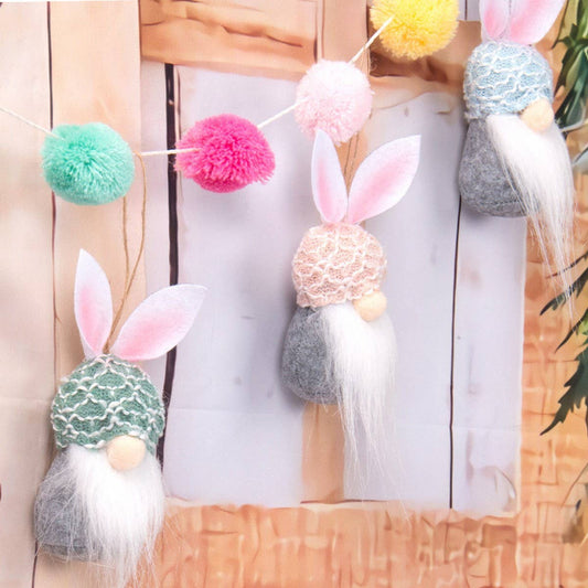EASTER GNOME RUDOLPH PENDANT BUNNY ORNAMENT