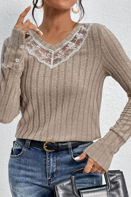 CWTBLL4037_COLORBLOCK V-NECK LONG SLEEVE KNIT SWEATER