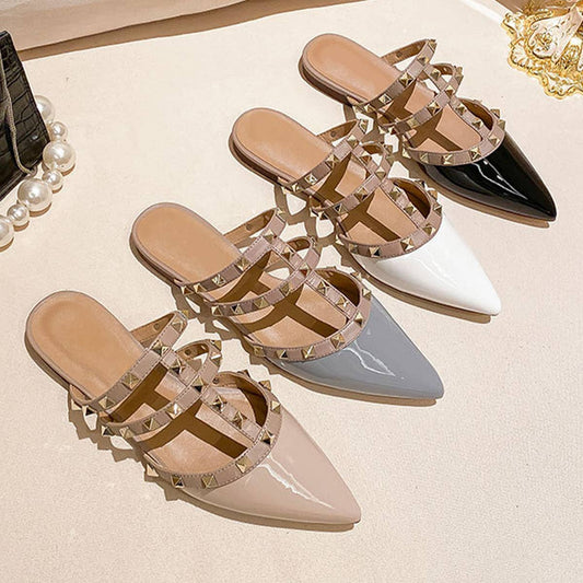 FASHIONABLE POINTED FLAT SOLE SANDALS