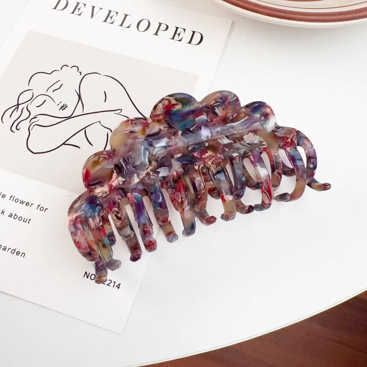 WAVE DOUBLE-ROW TEETH LADIES HAIRPIN_CWAHA1500