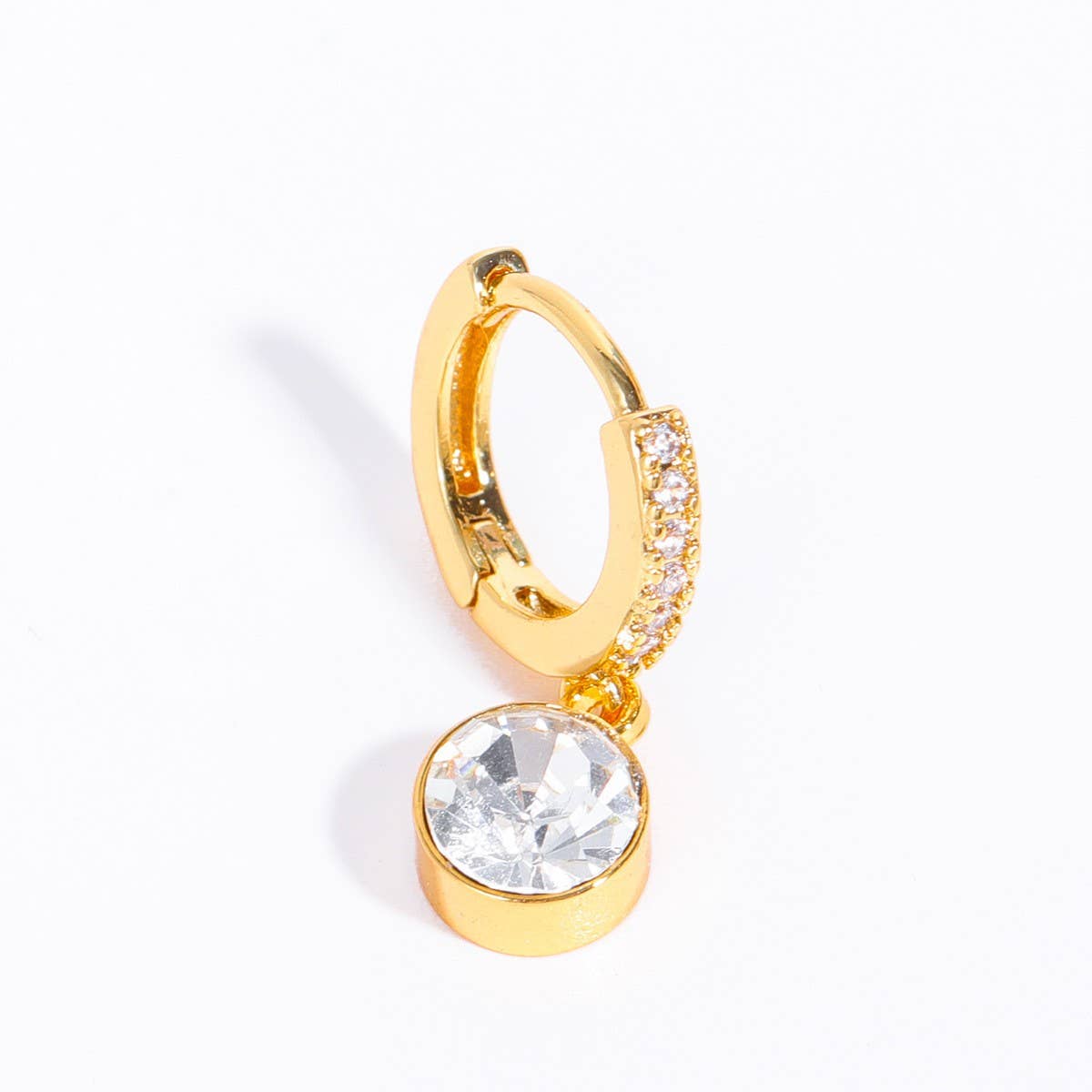 December Birthstone Diamond Zircon Stud Earrings
