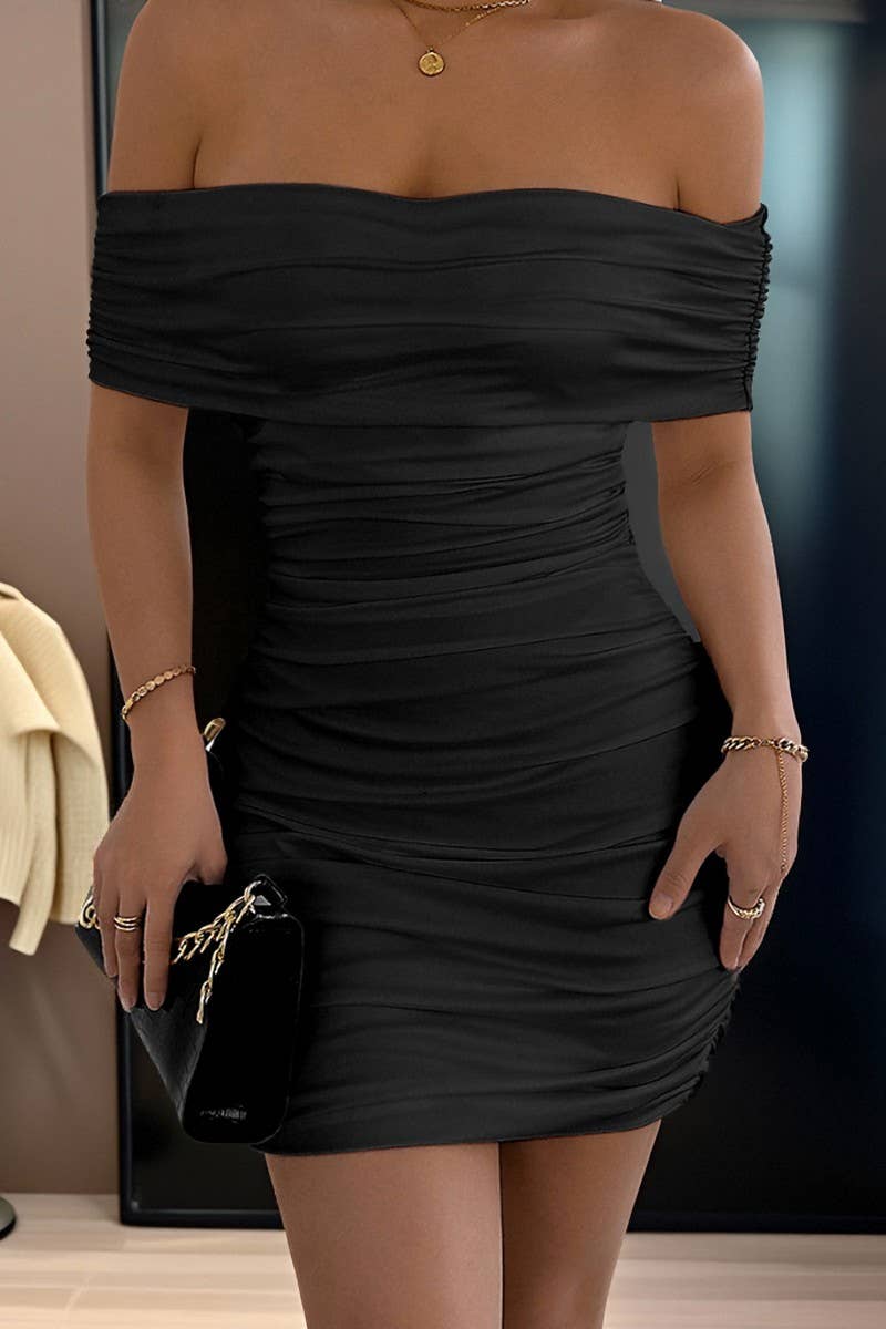 CWDTD00495_SEXY OFF SHOULDER BODYCON MINI DRESS