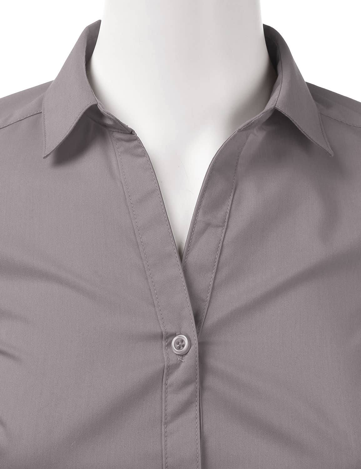 CWTSTS122_Short Sleeve Button Down Collar Shirt Blouse