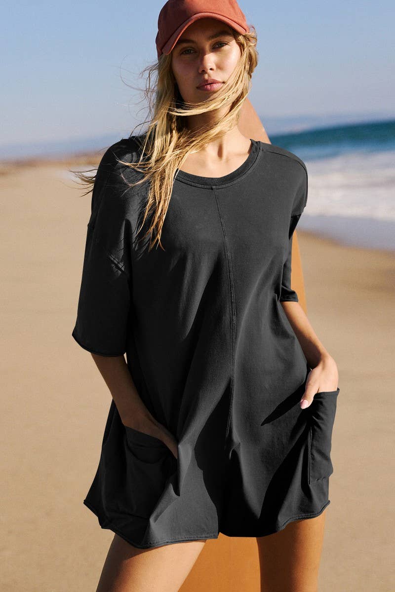 CWSJS1750_LOOSE CASUAL PANTS BACKLESS SEXY JUMPSUIT