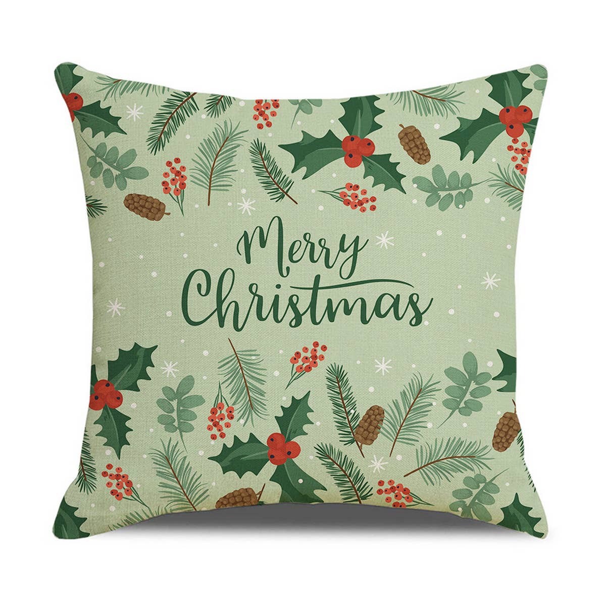NEW GREEN SMALL FRESH PLANT FLOWER PILLOWCASE