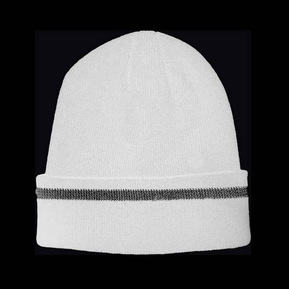 CWAH04341_FLUORESCENT REFLECTIVE KNIT BEANIE HAT