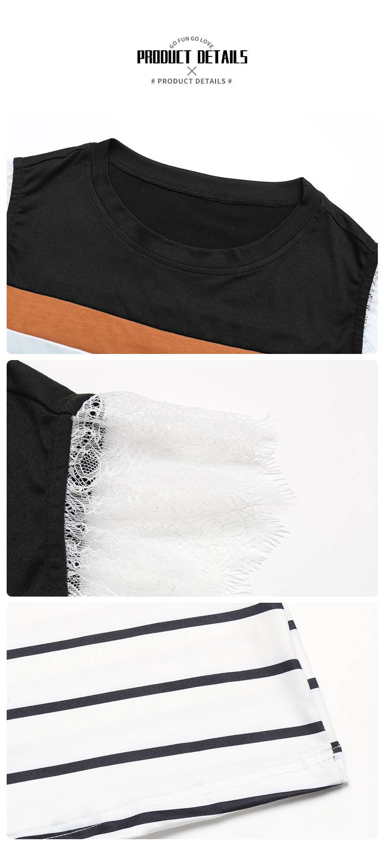 CWTBLS0685_STRIPED CONTRAST PATCHWORK SHORT SLEEVED T SHIRT