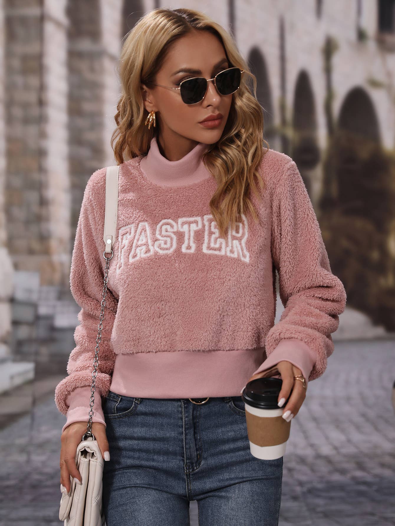 Crew-neck pullover long-sleeved embroidered hoodie