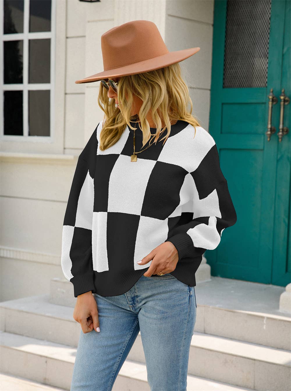 CREW-NECK KNIT PULLOVER STRIPED STYLE KNIT