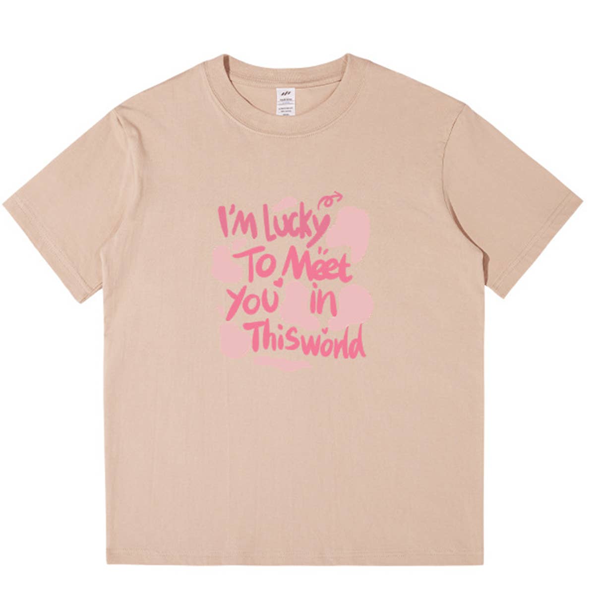 CWTTS0925_ROUND NECK LOOSE MONOGRAM PRINT SHORT SLEEVE