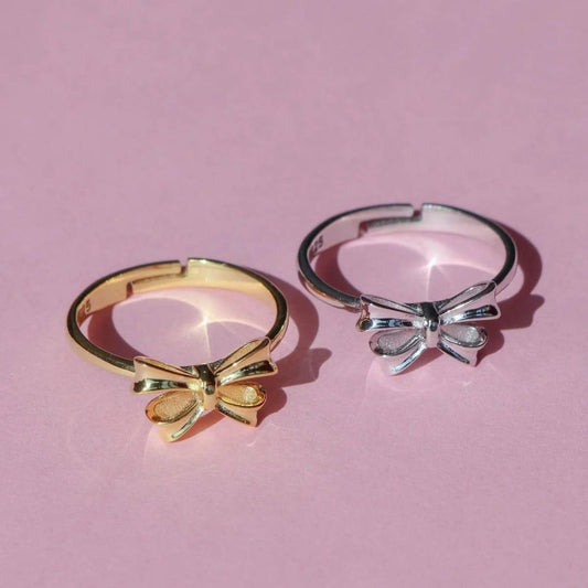 Creative painted design bow ring