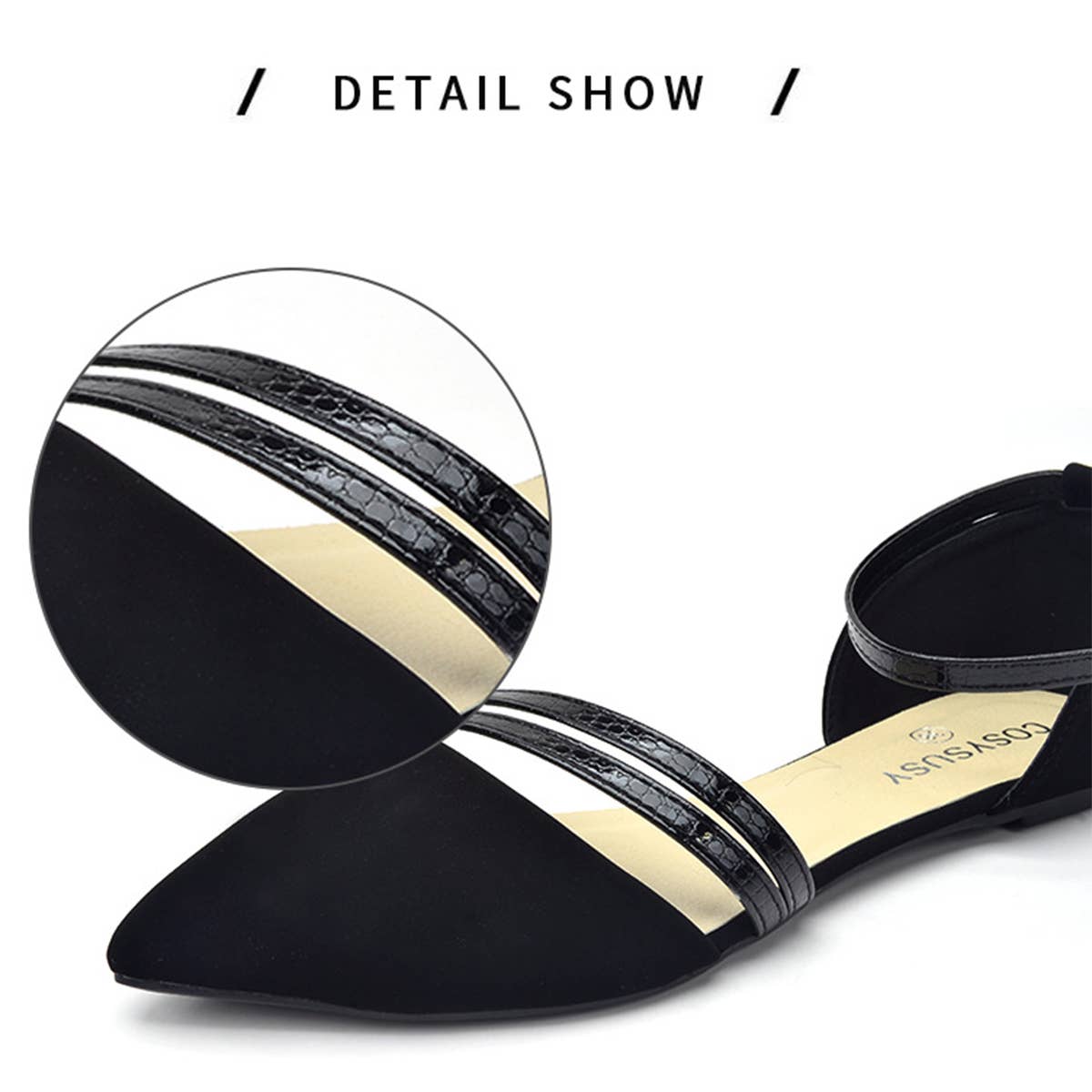 WOMEN POINTED FLAT SANDALS