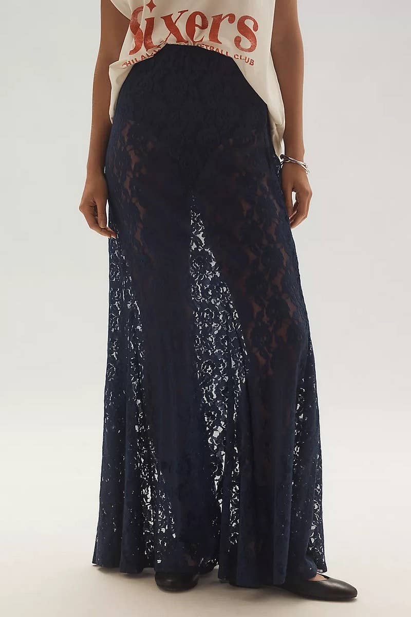 CWBLS0630_SHEER LACE JACQUARD HOLLOW-OUT MAXI SKIRT