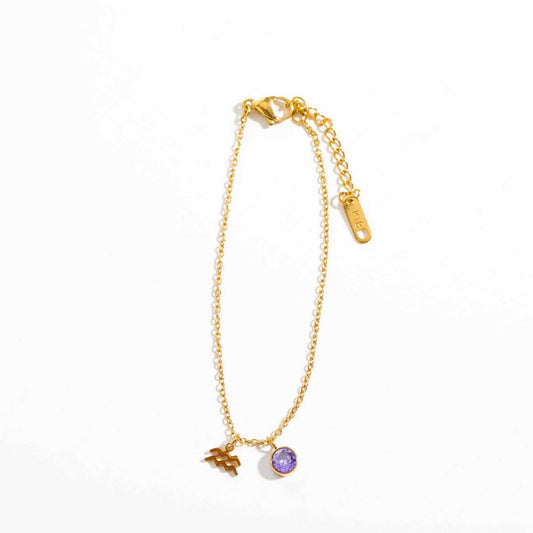 12 ZODIAC SIGNS ZIRCON HOROSCOPE RUNE BRACELET_CWAJE1611