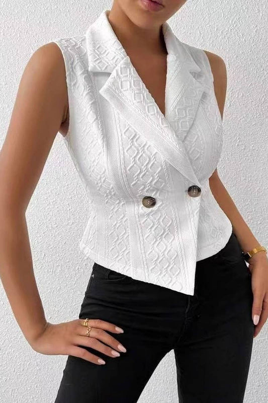 CWTTSL0393_WOMEN'S ELEGANT VINTAGE DOUBLE BREASTED SUIT