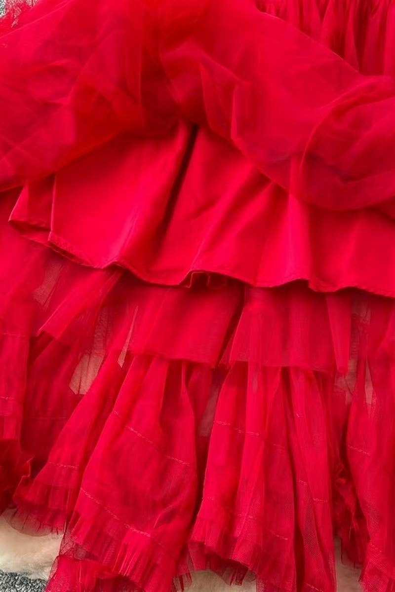 CWBLS0521_HIGH WAIST RUFFLE TULLE A-LINE SKIRT