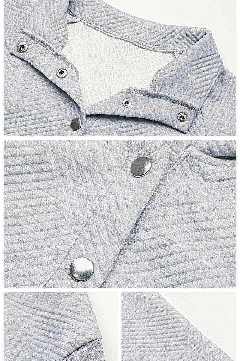 CWTBLL0972_SOLID COLOR LONG SLEEVE STAND COLLAR SWEATSHIRT