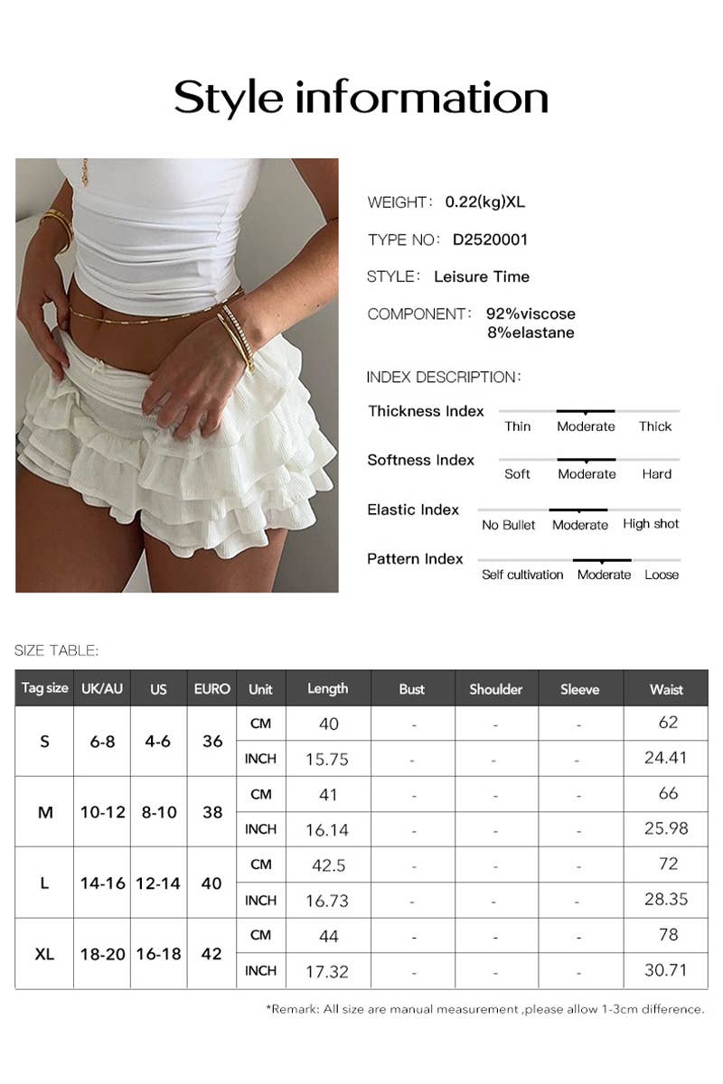 CWBMS00073_HOLIDAY STYLE RUFFLED HIGH WAIST SKIRT