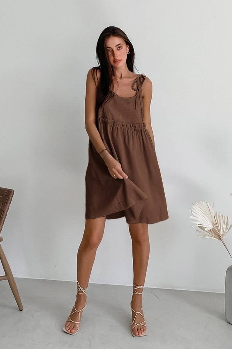 CWDSD8757_SEXY LINEN BLEND SPAGHETTI STRAP DRESS
