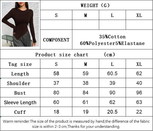 CWTBLL2725_ASYMMETRIC CREW NECK SOLID COLOR KNIT TOP