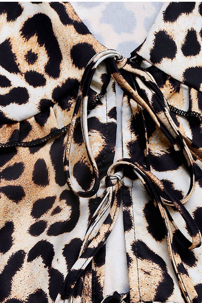 CWTBLL4074_VINTAGE LEOPARD TIE FRONT DOLL COLLAR SHIRT