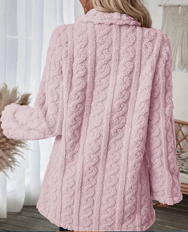 COMFORTABLE CASUAL WARM SUIT COLLAR FUR COAT