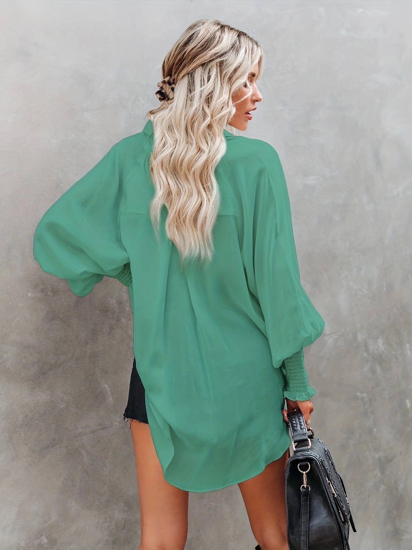 Beach vacation sun-protective striped shirt