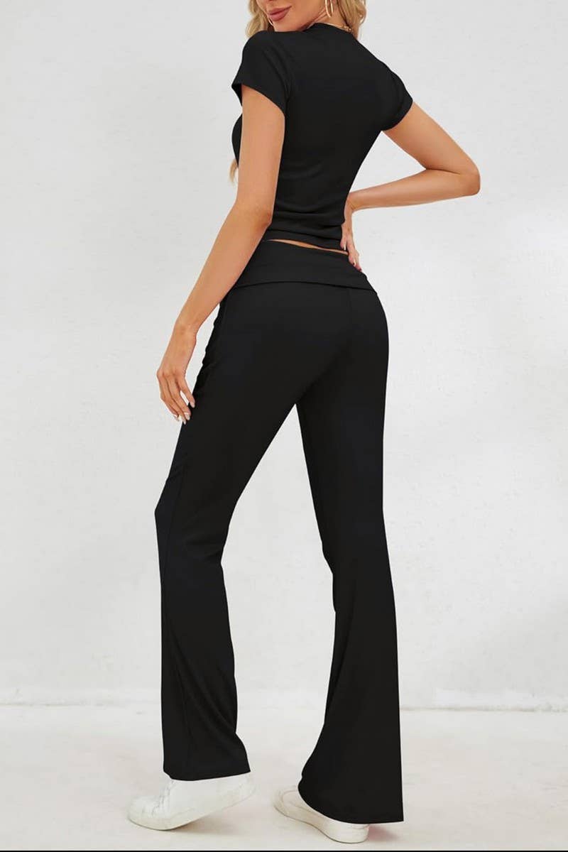 CWSTB0449_Round Neck Short Sleeve and Pants set