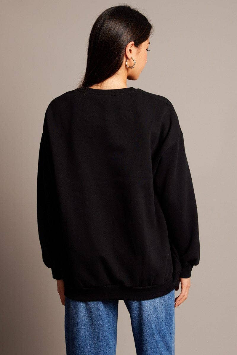Bow round-neck long-sleeved pullover sweater