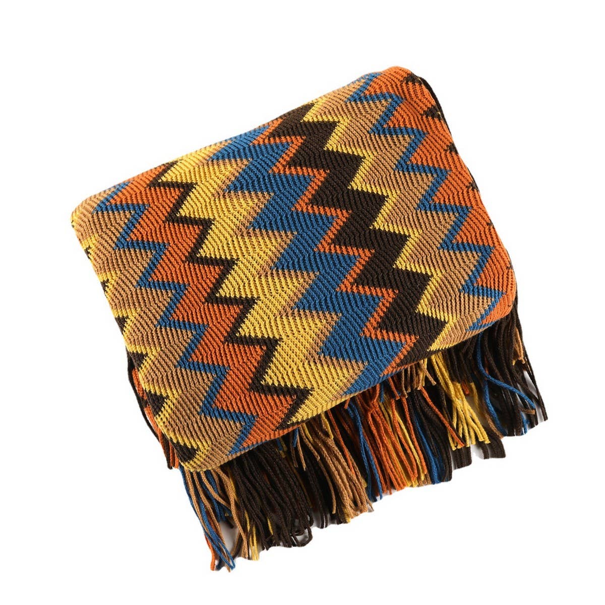 KNITTED STRIPED SOFA BLANKET BLANKET