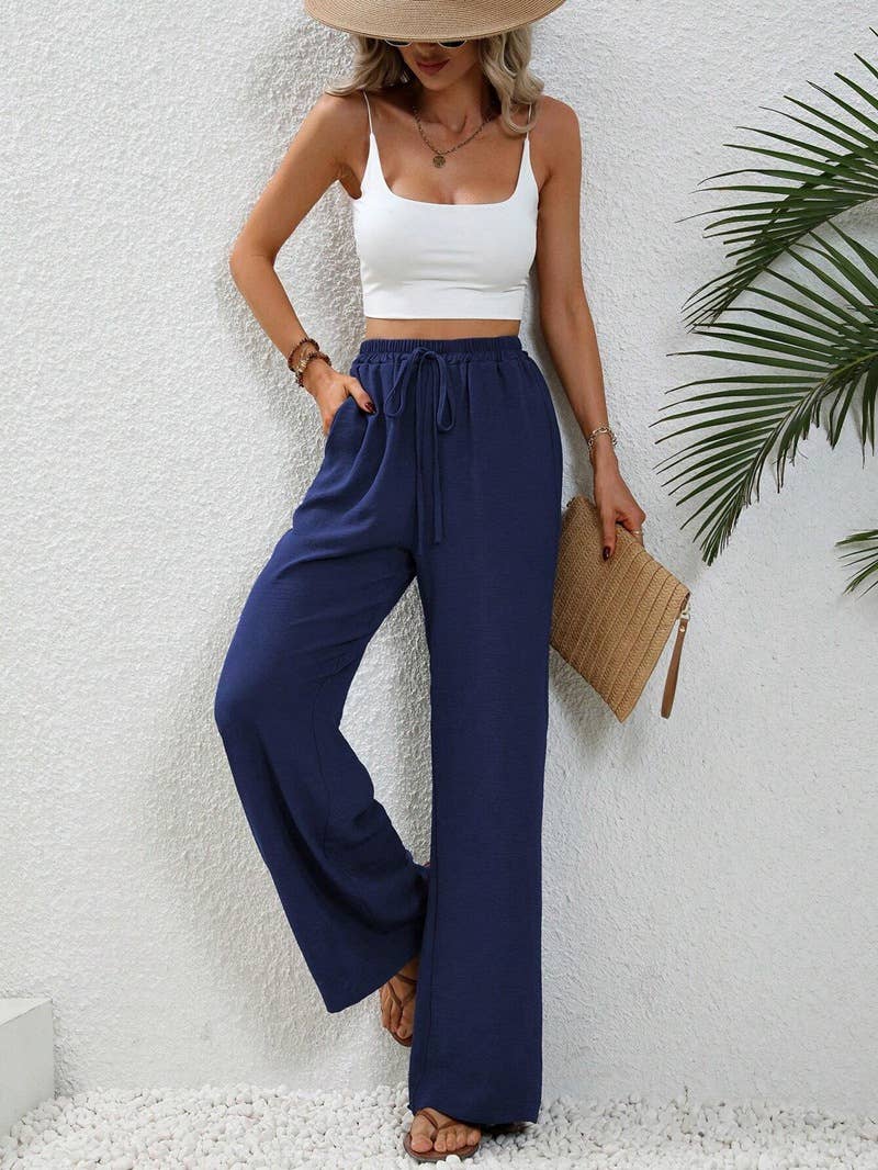 All-in-one floor-length straight leg pants
