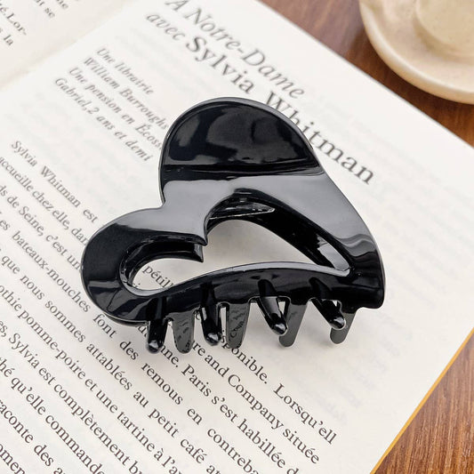 Sweet Heart Hair Claw, Chic Acetate Bun Clip_CWAHA0733