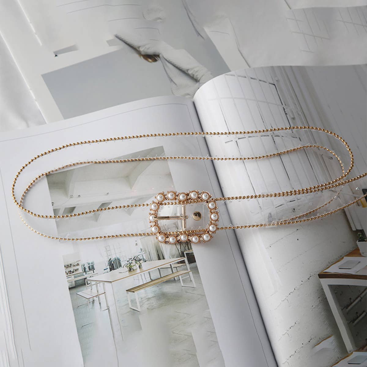 CWABE0960_FASHIONABLE TRANSPARENT DIAMOND BELT