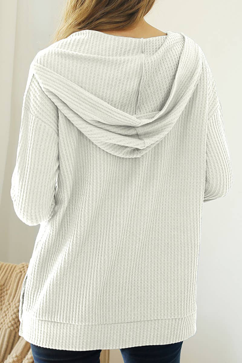 CWTTL1096_HOODIE AND POCKET PULLOVER V NECK SWEATER KNIT TO