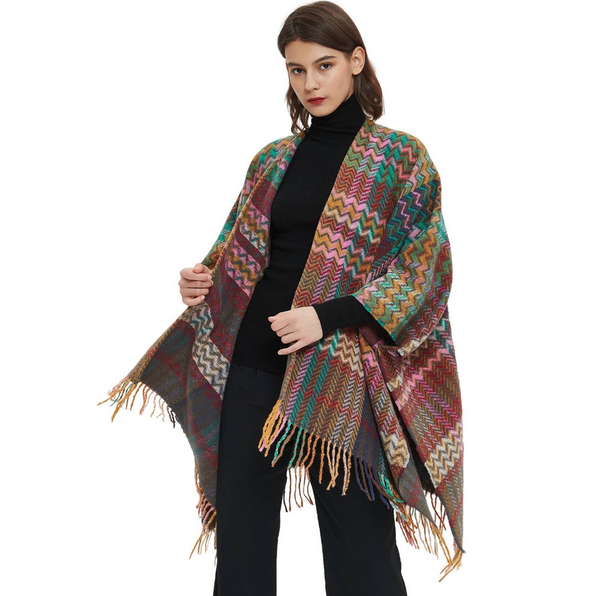2024 NEW STYLE SHAWL WITH SLEEVES AND TASSELS_CWASC1204