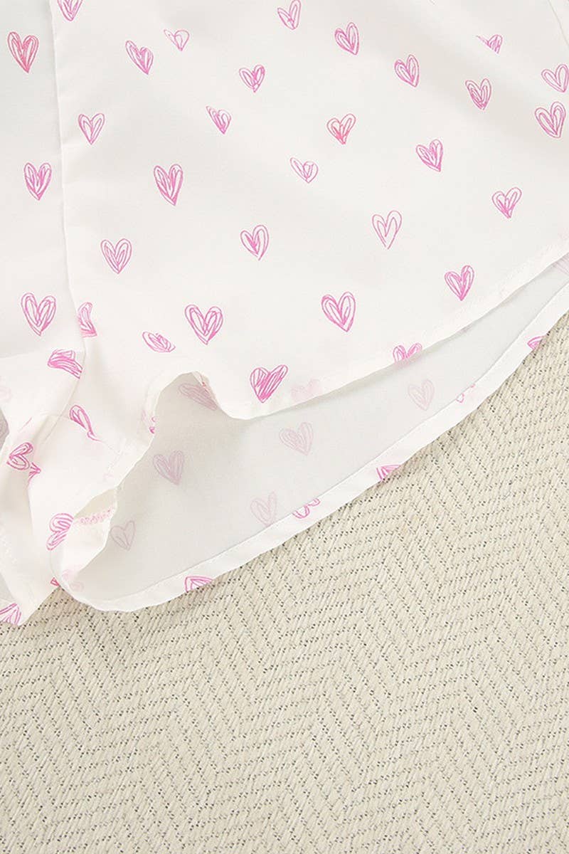 CWSPJ0062_PRINTED SHORT SLEEVED SHIRT SHORTS PAJAMAS SET