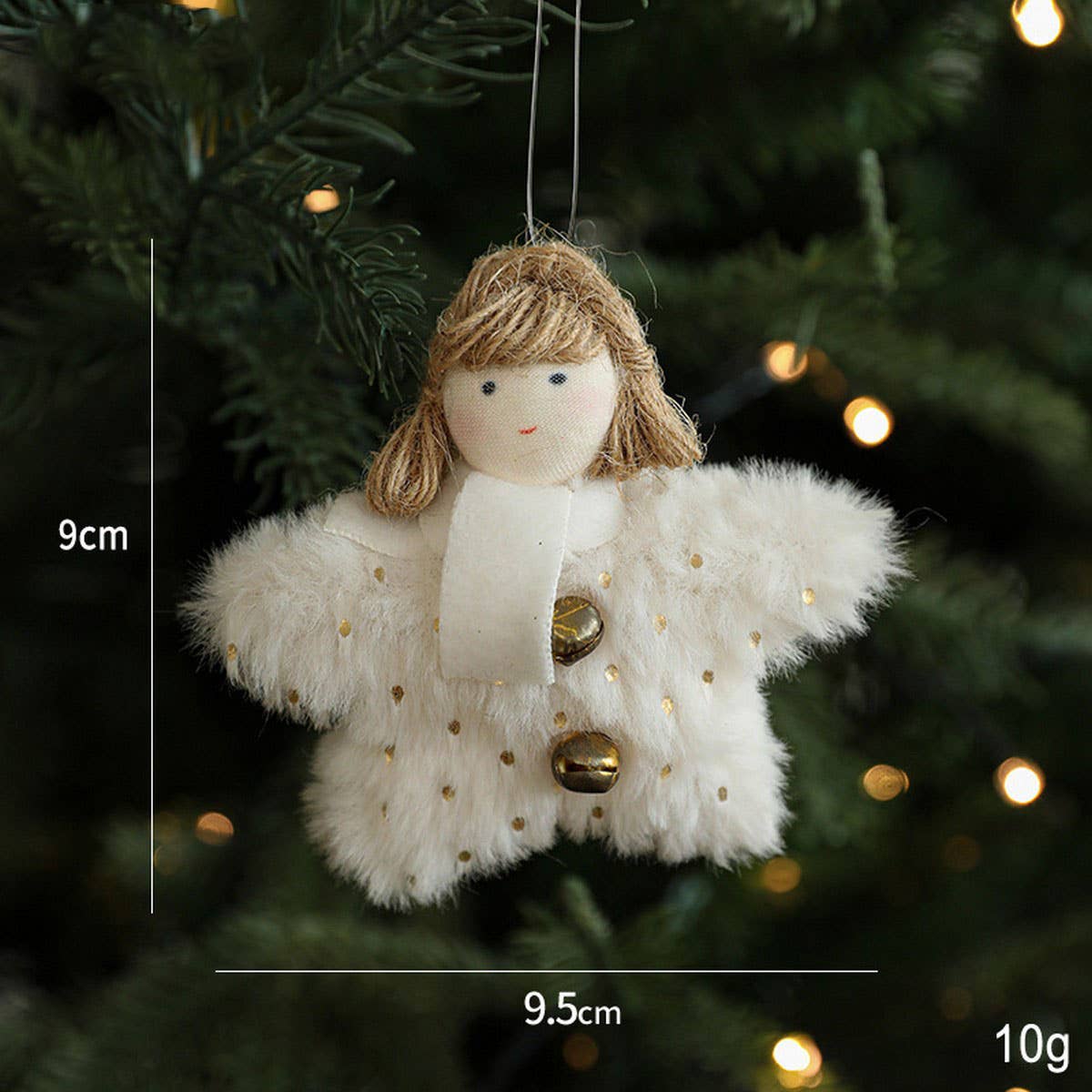 White Plush Doll Xmas Tree Cute Hanging Decor