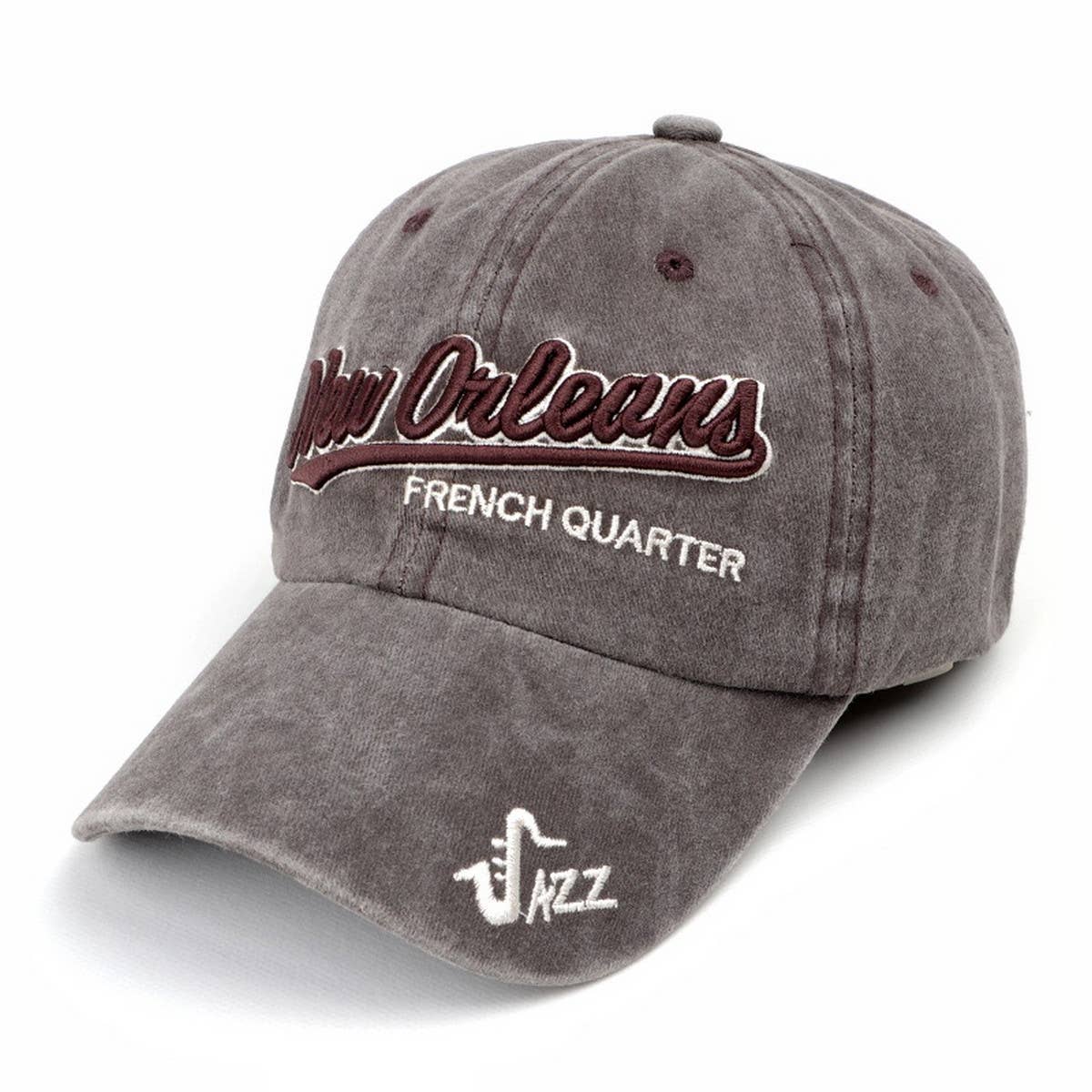 Washed Letter Embroidery Baseball Cap Sun Hat CWAH1132