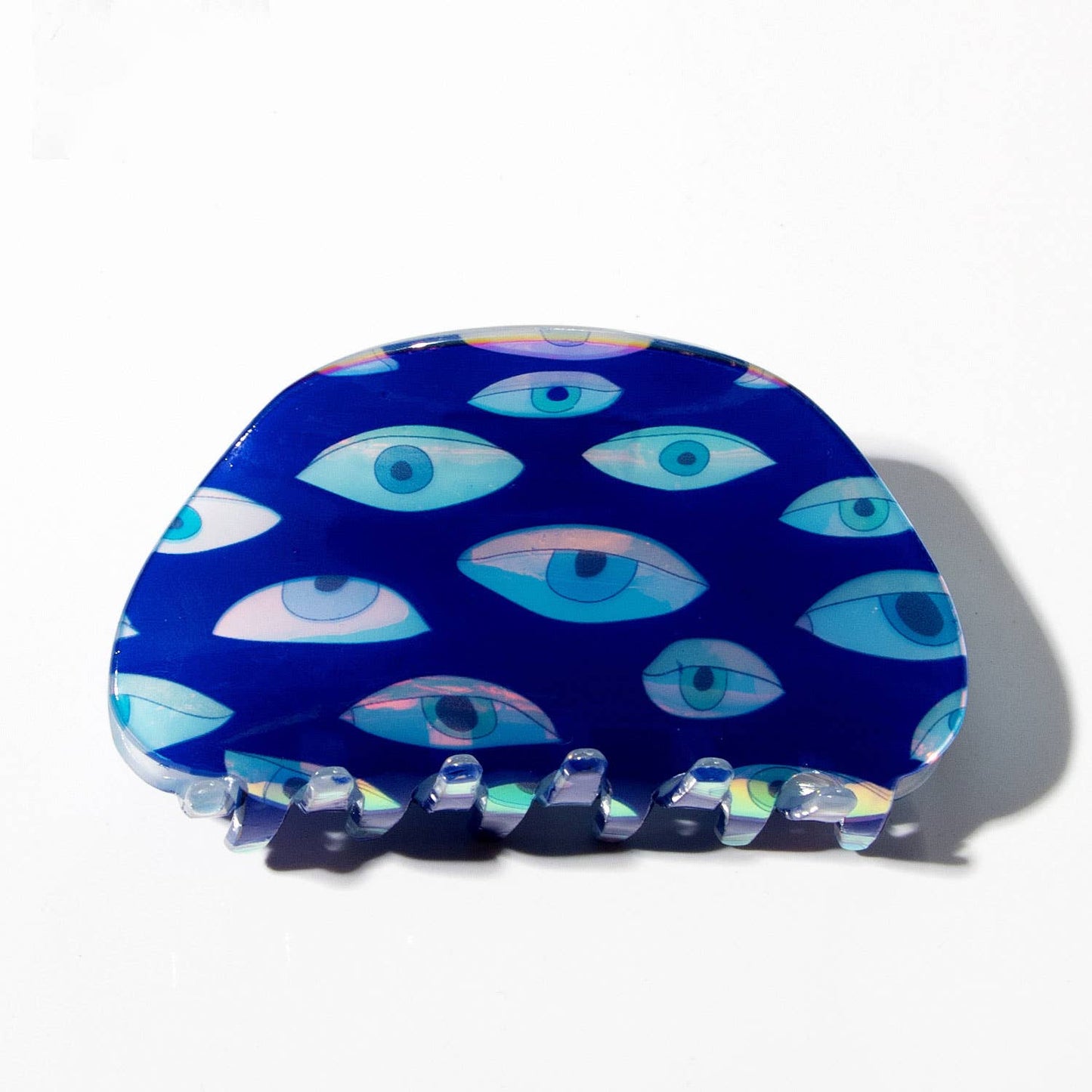 Blue Eye Print Hair Claw - Creative French Style_CWAHA0315