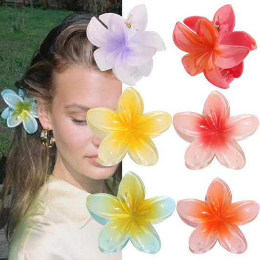 COLORFUL EGG FLOWER HAIR CLAW  VINTAGE AMP STYLISH