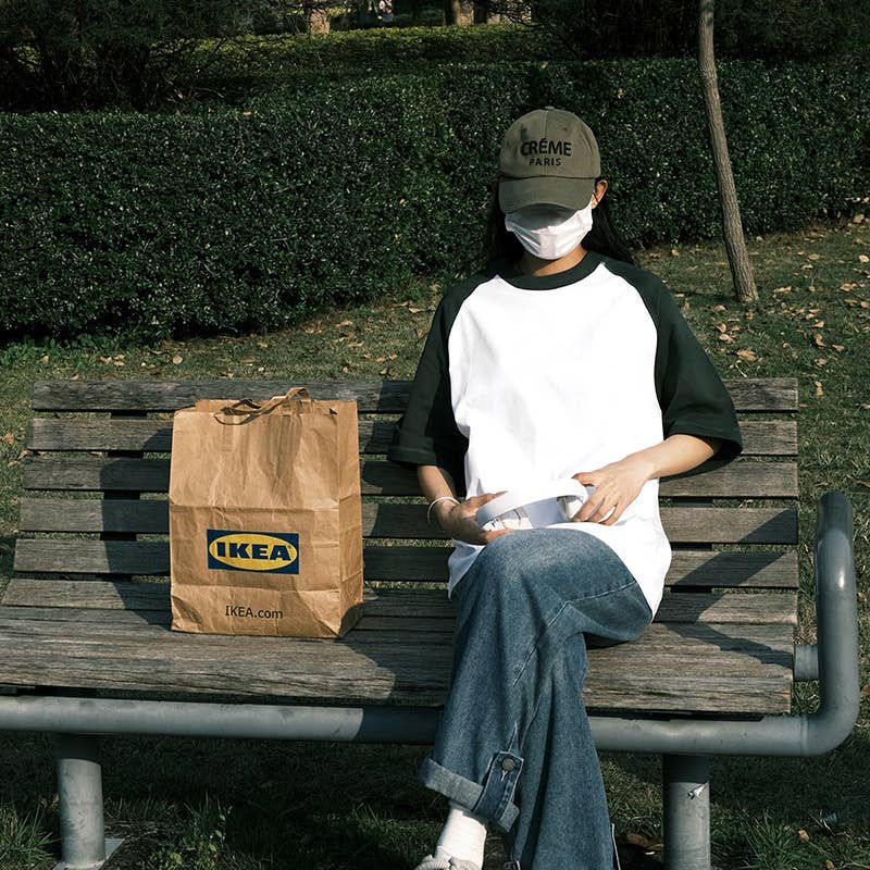 CWTTS0929_COLOR CONTRASTING CASUAL UNISEX T SHIRT